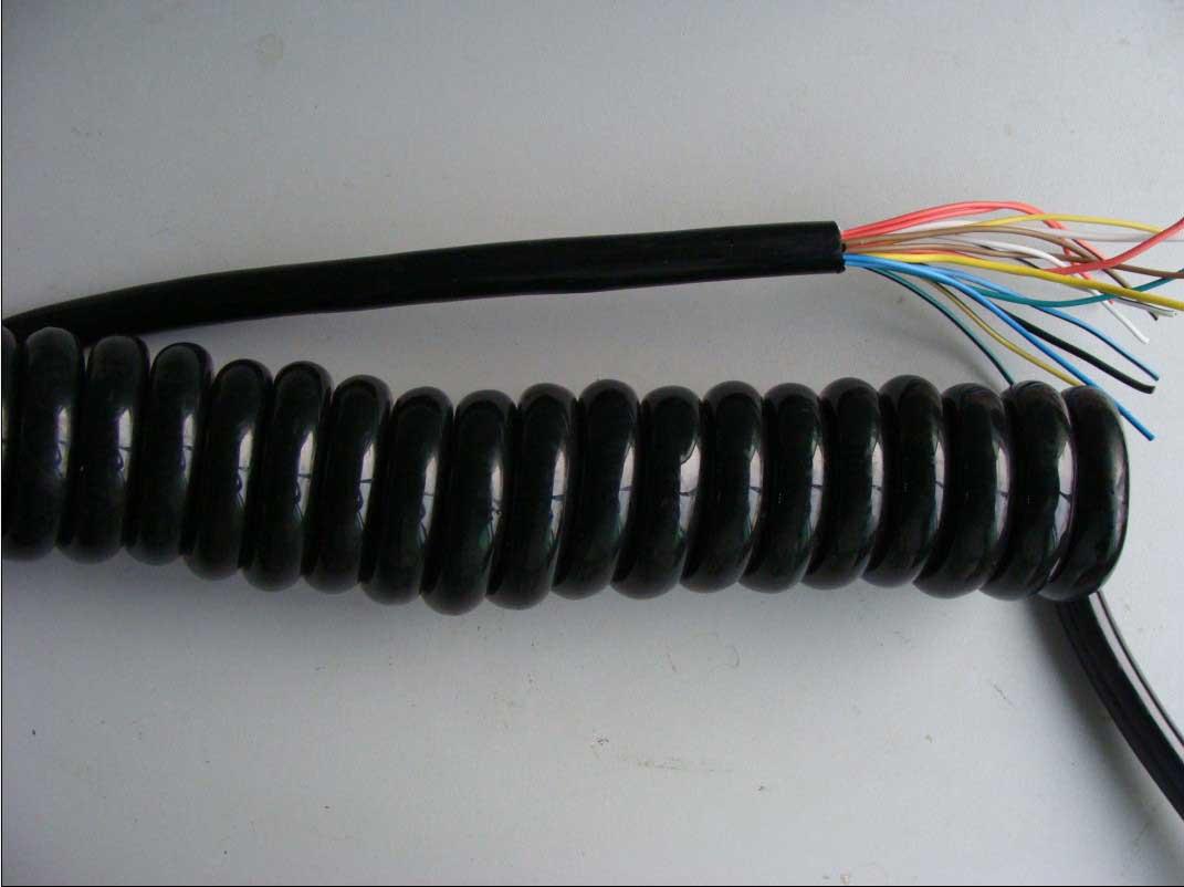 螺旋电源电缆 TPU螺旋动力电缆